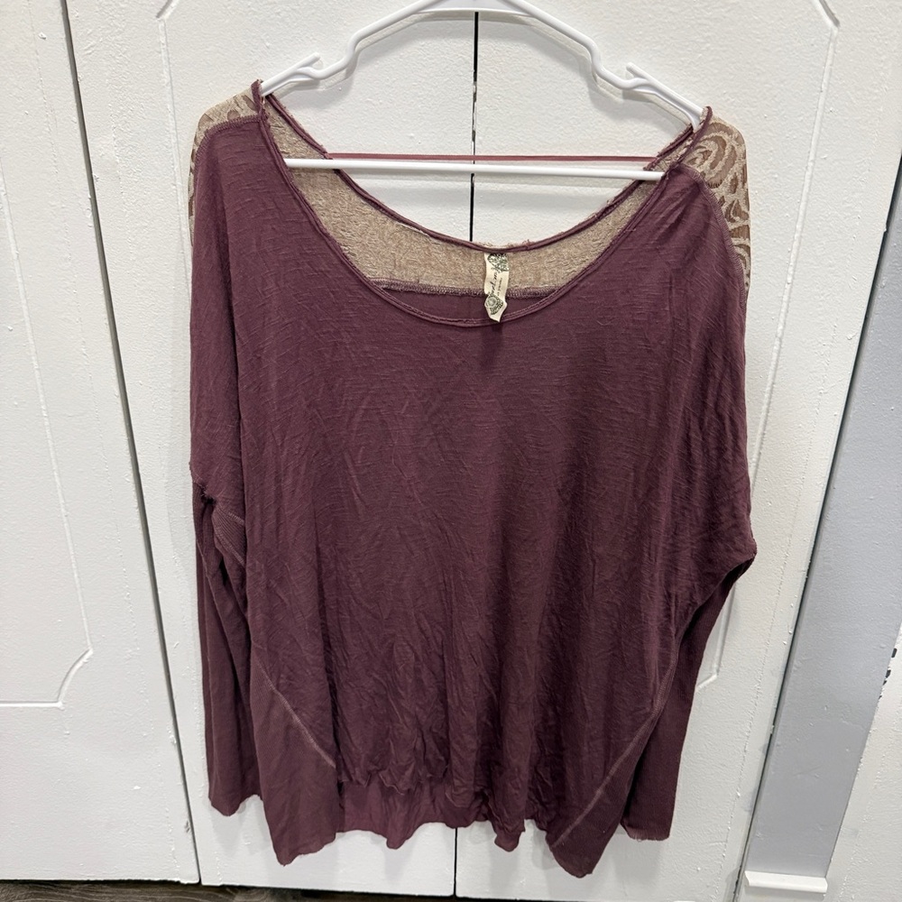 Free People Purple Gatsby Long Sleeve